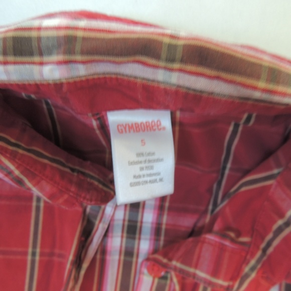 Gymboree Girls size 5 dress Red Plaid Embroidered - Picture 2 of 3